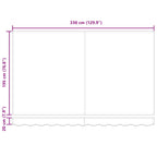 Einziehbare Markise Creme 350 x 200 cm Stoff