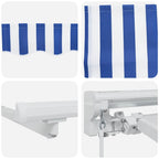 Einziehbare Markise Blau 350 x 200 cm Stoff