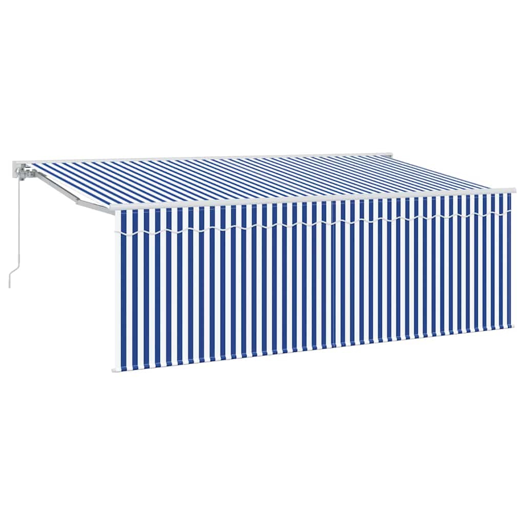 Einziehbare Markise Blau 350 x 200 cm Stoff