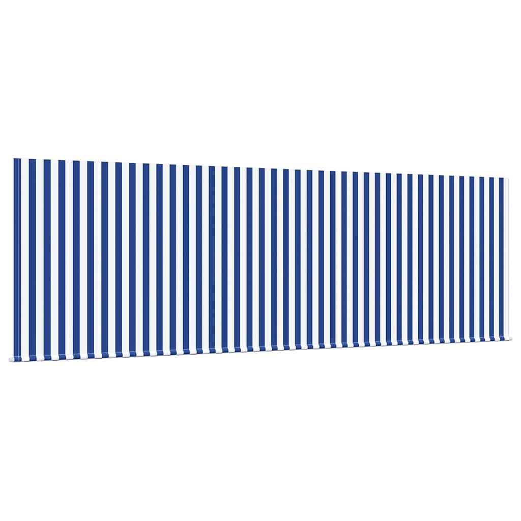 Einziehbare Markise Gestreift Blau 350 x 200 cm Stoff