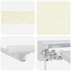 Einziehbare Markise Creme 350 x 200 cm Polyester und Aluminium