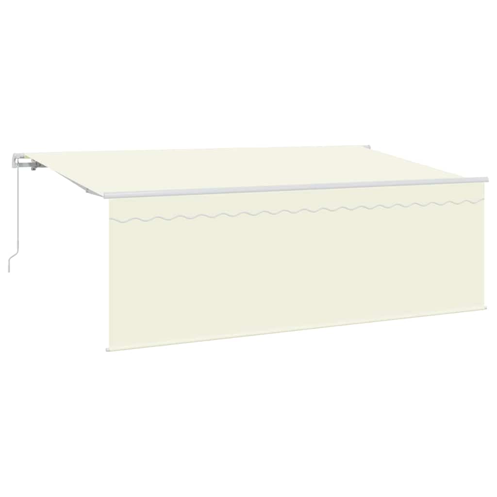 Einziehbare Markise Creme 350 x 200 cm Polyester und Aluminium