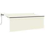 Einziehbare Markise Creme 350 x 200 cm Polyester und Aluminium