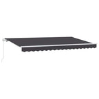 Einziehbare Markise Anthrazit 350 x 200 cm Stoff
