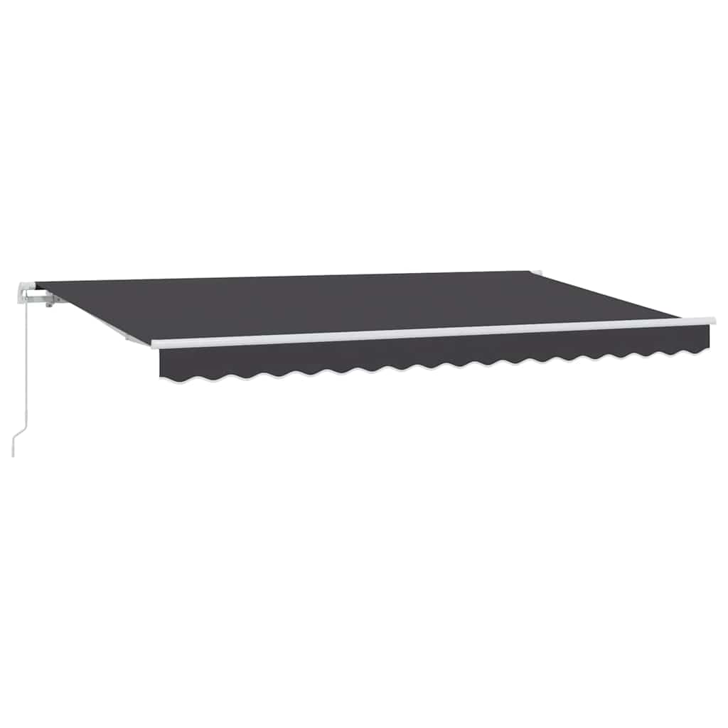 Einziehbare Markise Anthrazit 350 x 200 cm Stoff