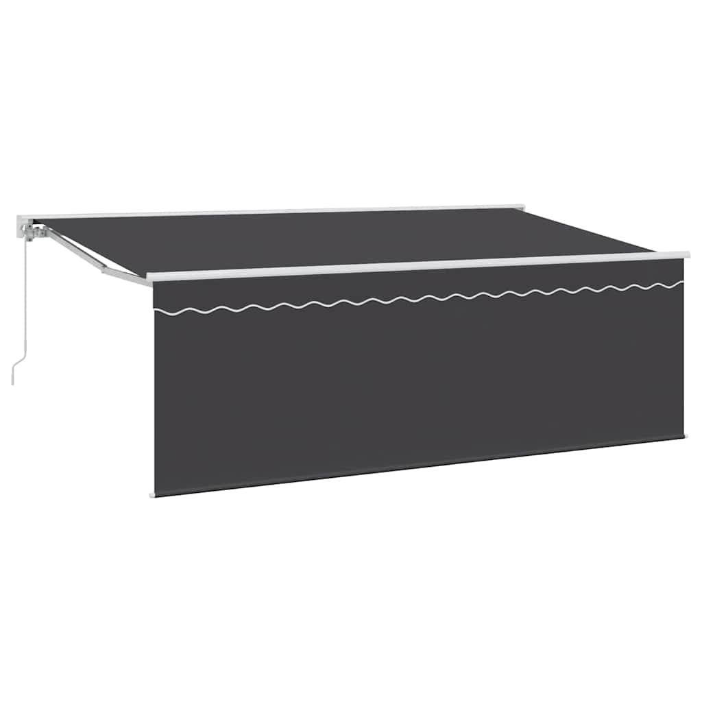 Einziehbare Markise Creme 350 x 200 cm Polyester und Aluminium