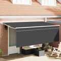 Einziehbare Markise Anthrazit 350 x 200 cm