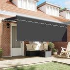 Einziehbare Markise Anthrazit 350 x 200 cm