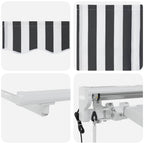 Markisenrahmen Anthrazit und Weiß 350 x 200 cm