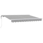 Einziehbare Markise Anthrazit 350 x 200 cm Stoff