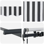 Einziehbare Markise Anthrazit 350 x 200 cm Stoff