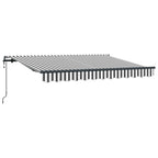 Einziehbare Markise Anthrazit 350 x 200 cm Stoff