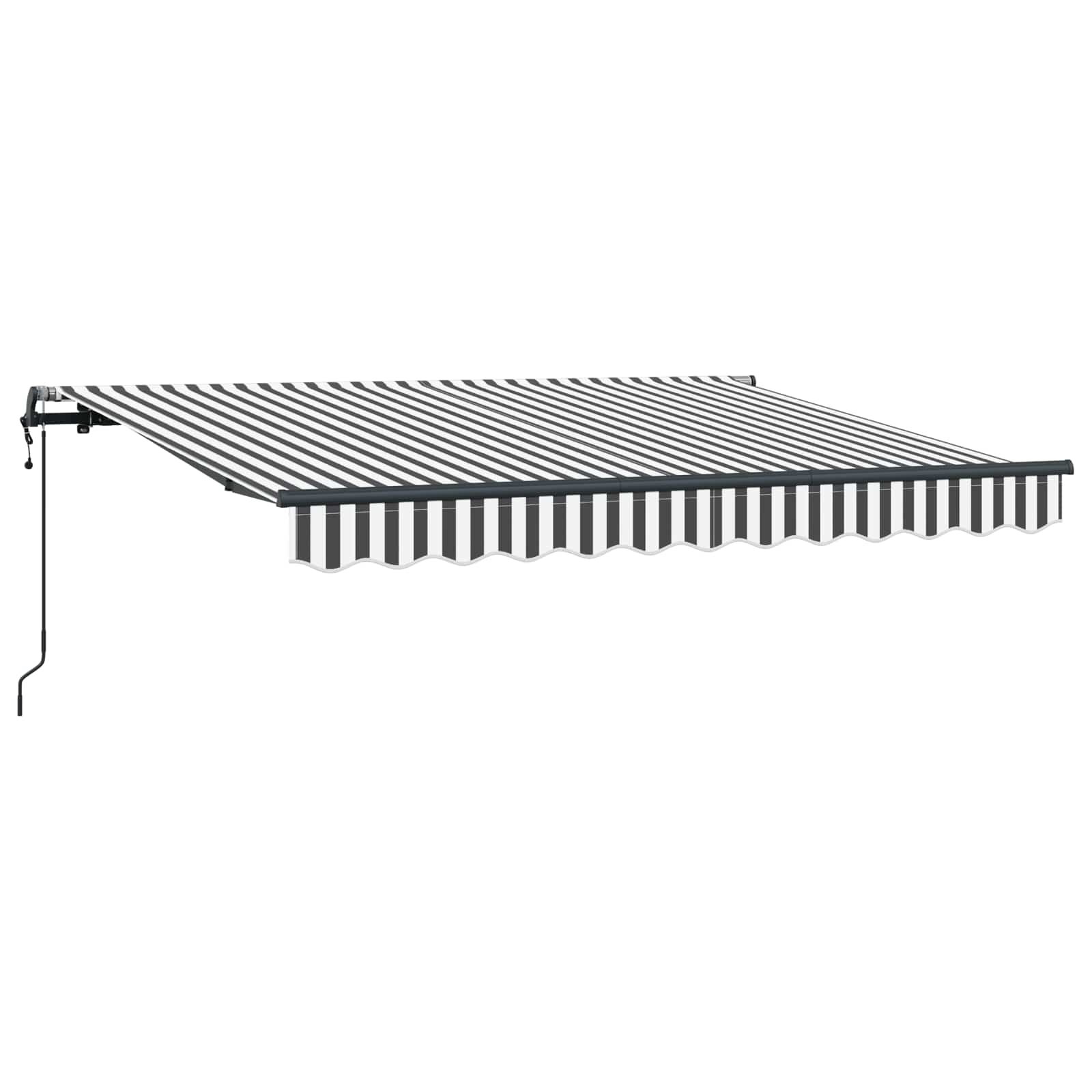 Einziehbare Markise Anthrazit 350 x 200 cm Stoff