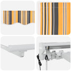 Markisenrahmen Gelb und Grau 350 x 200 cm