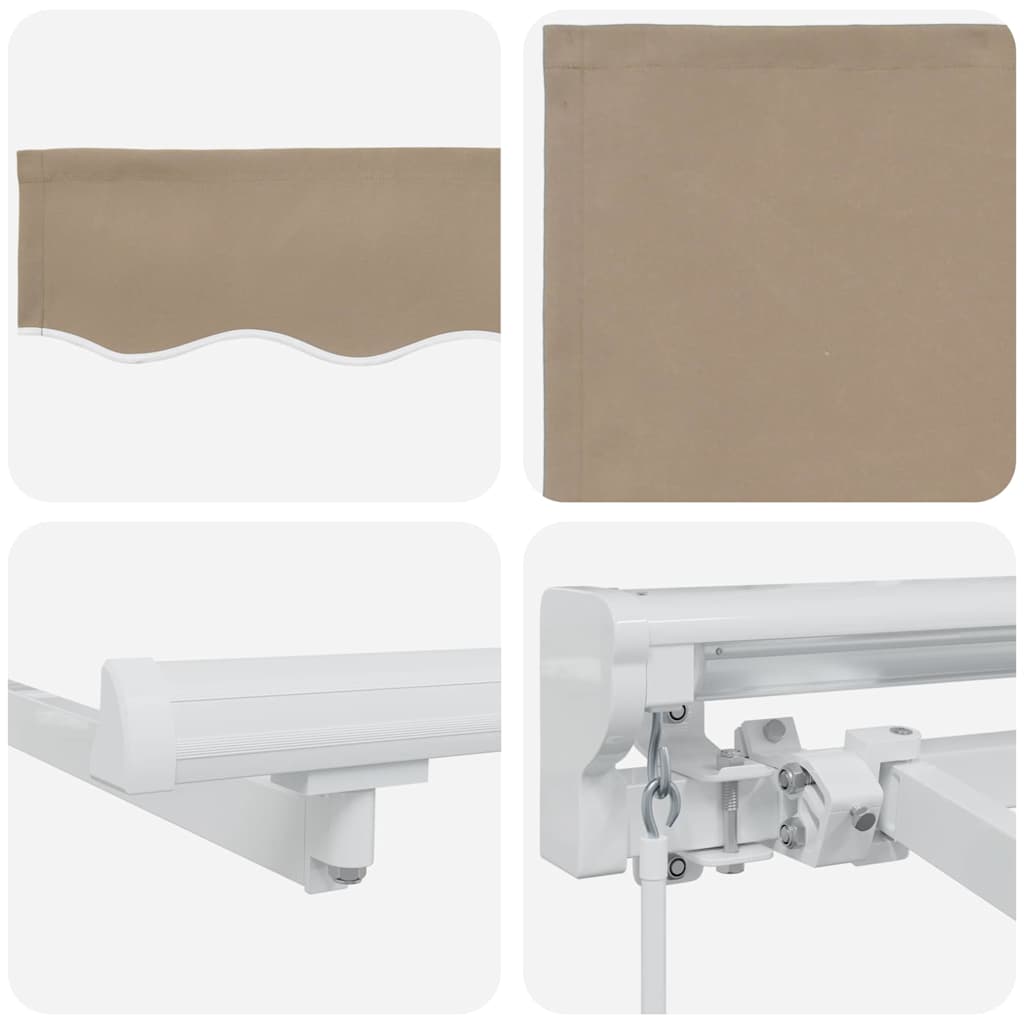 Markisenrahmen Beige 350 x 200 cm Polyester mit PU-Beschichtung