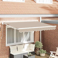 Markisenrahmen Beige 350 x 200 cm Polyester mit PU-Beschichtung