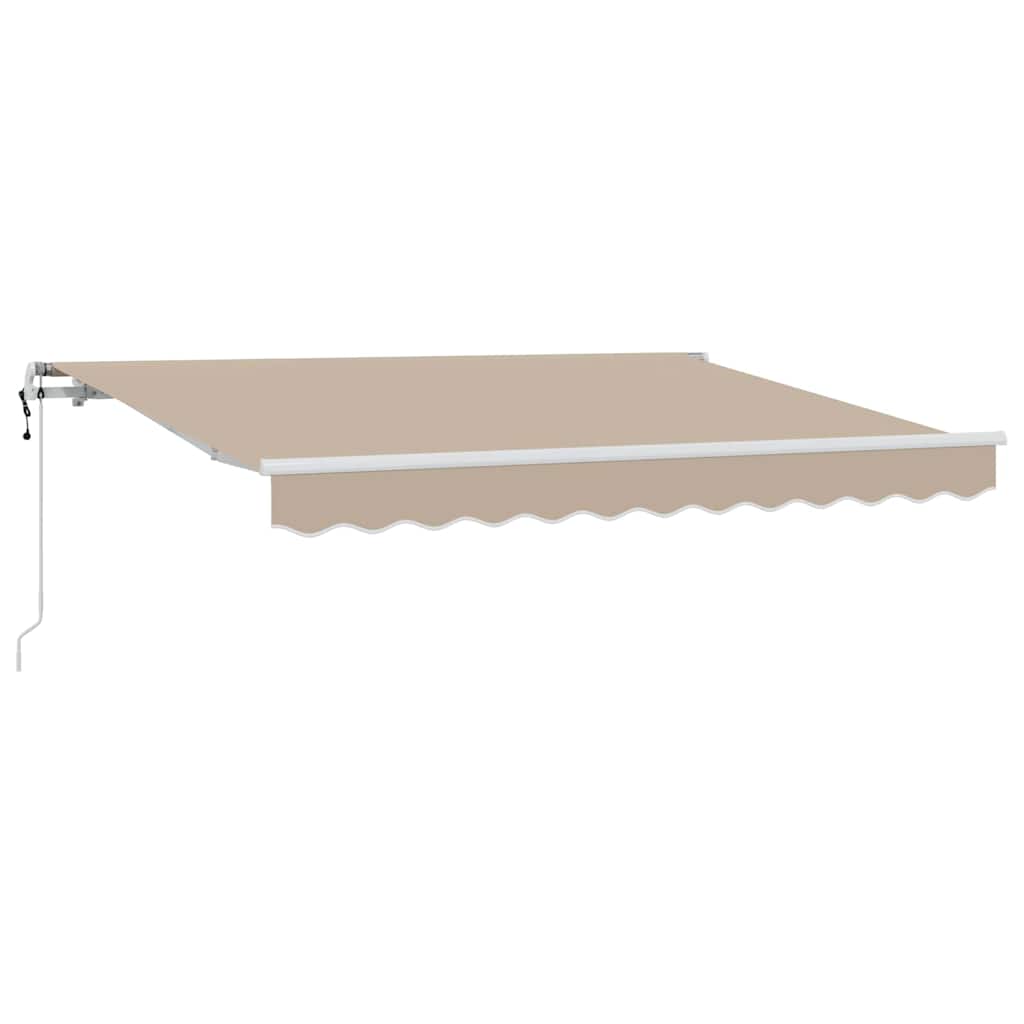 Einziehbare Markise Beige 350 x 200 cm Stoff