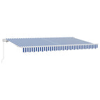 Einziehbare Markise Blau 400 x 200 cm Stoff