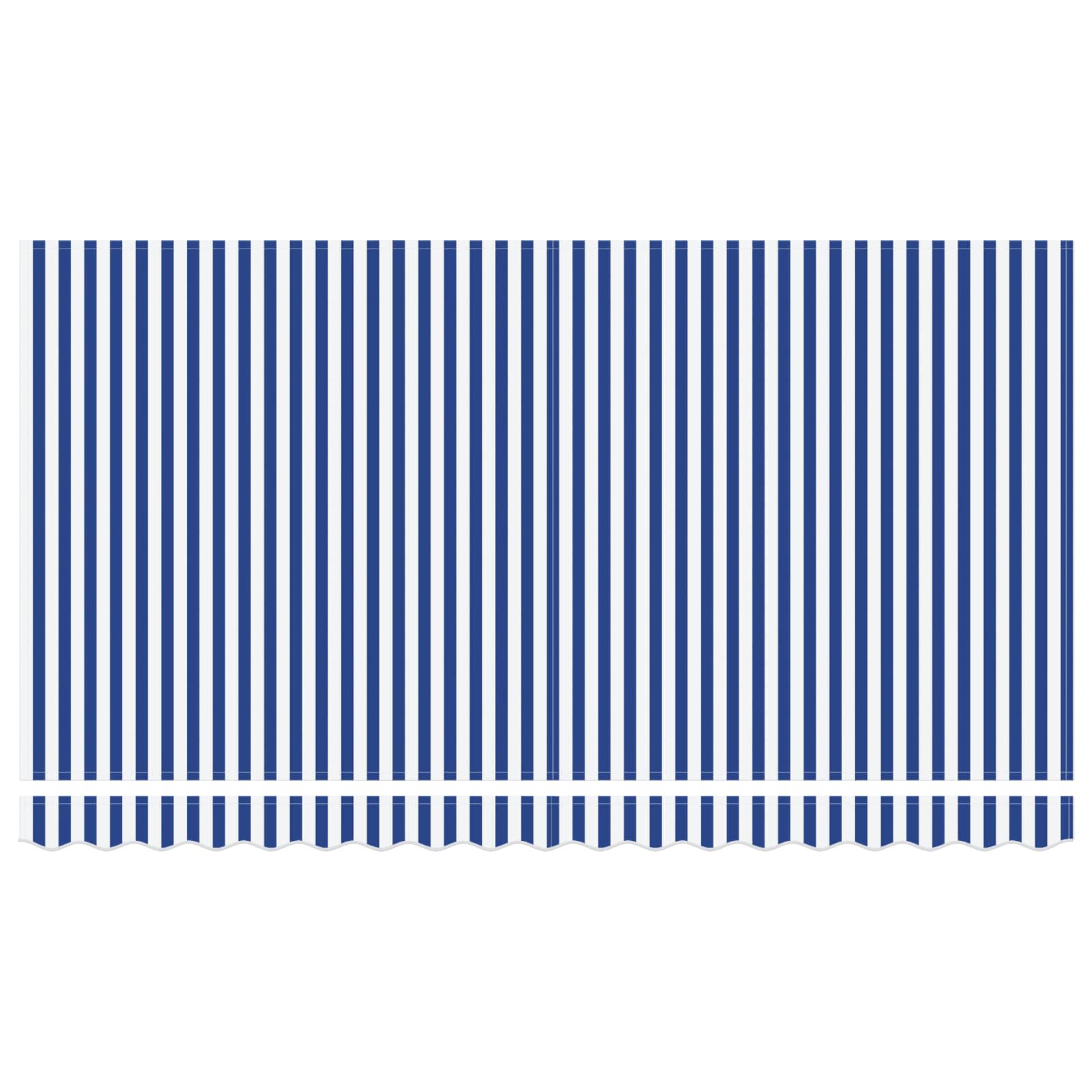 Einziehbare Markise Blau und Weiß 400 x 200 cm
