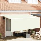Einziehbare Markise Creme 400 x 200 cm Polyester und Aluminium