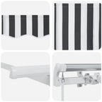 Einziehbare Markise Anthrazit 400 x 200 cm Stoff