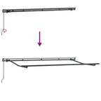Einziehbare Markise Anthrazit 400 x 200 cm Stoff