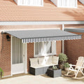 Einziehbare Markise Anthrazit 400 x 200 cm Stoff