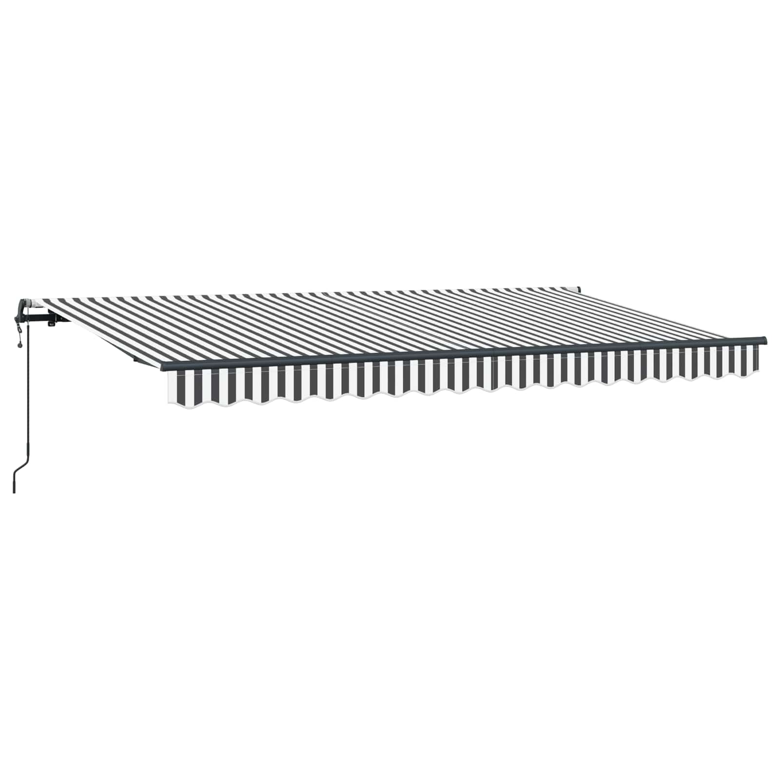 Einziehbare Markise Anthrazit 400 x 200 cm Stoff