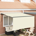 Einziehbare Markise Creme 300 x 250 cm Polyester und Aluminium
