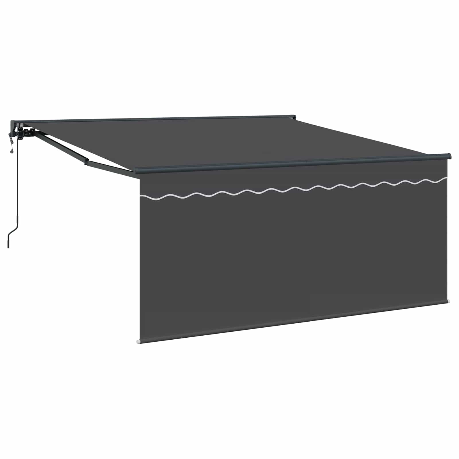 Einziehbare Markise Anthrazit 300 x 250 cm