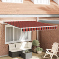 Einziehbare Markise Orange und Braun 300 x 250 cm
