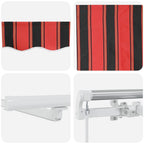 Einziehbare Markise Orange und Braun 300 x 250 cm
