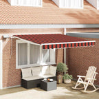 Einziehbare Markise Orange und Braun 300 x 250 cm