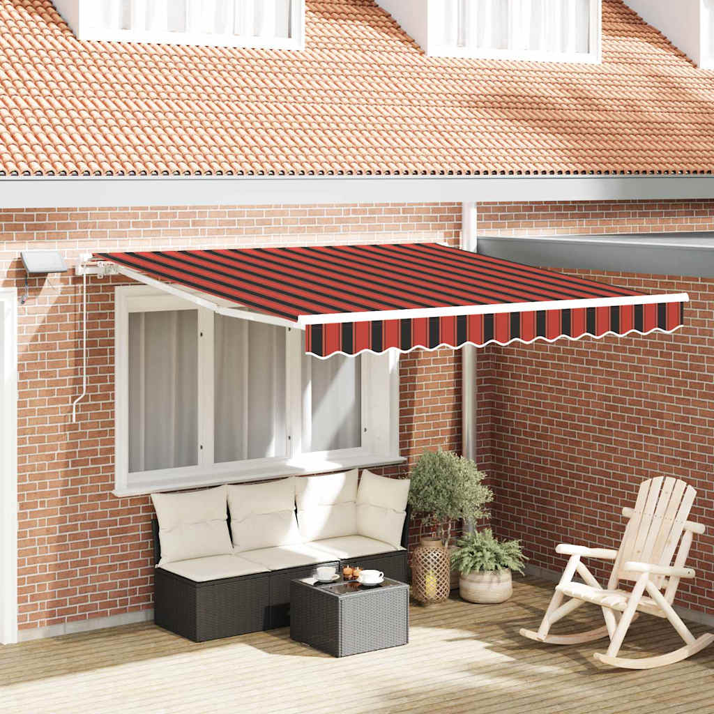 Einziehbare Markise Orange und Braun 300 x 250 cm