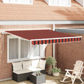 Elektrische ausziehbare Markise Orange und Braun 300 x 250 cm