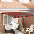 Einziehbare Markise Orange und Braun 300 x 250 cm