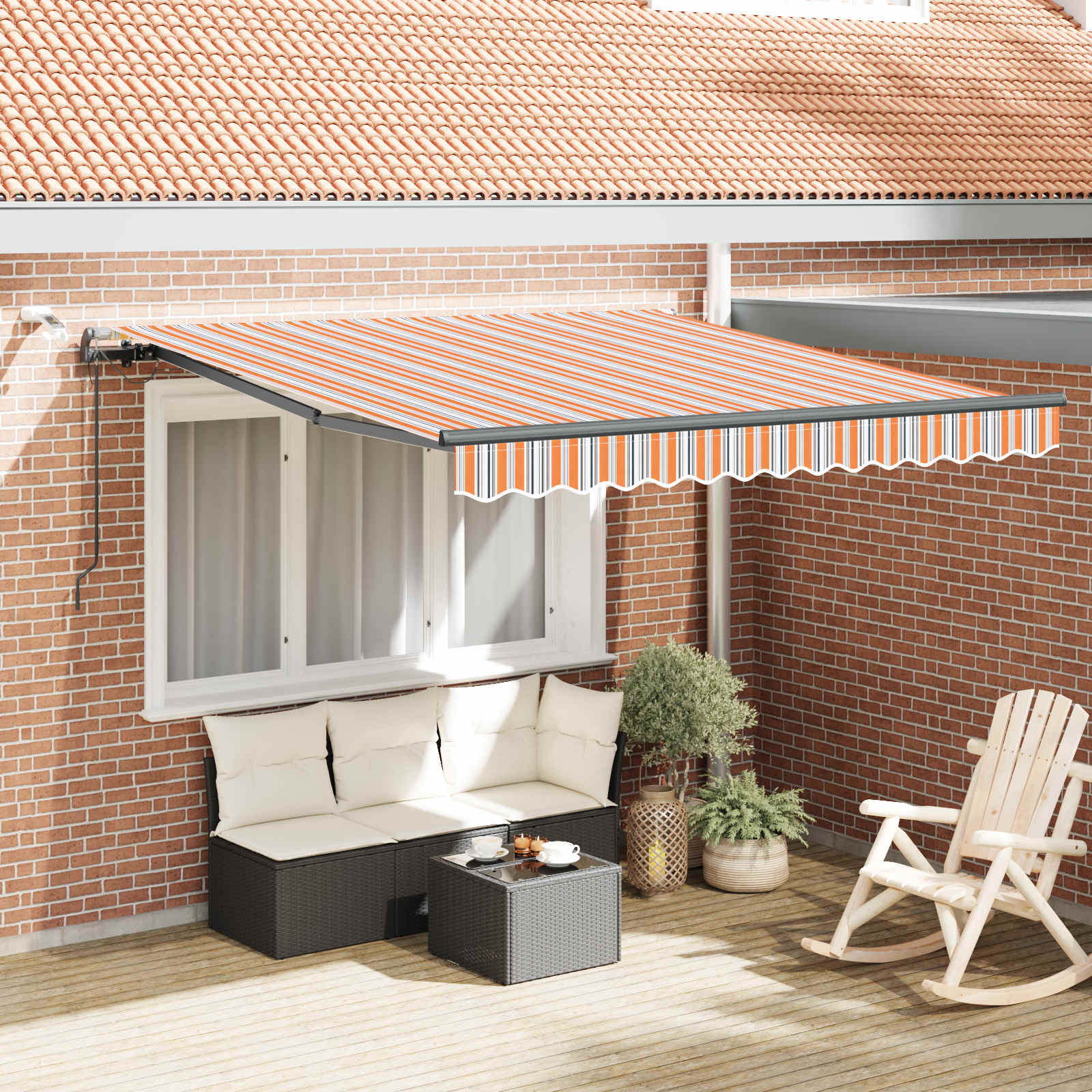 Markisenstoff Mehrfarbig 300 x 250 cm Polyester