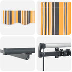 Einziehbare Markise Mehrfarbig 300 x 250 cm Stoff