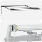 Einziehbare Markise Mehrfarbig 300 x 250 cm Stoff und Aluminium