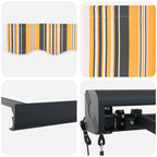 Markise Mehrfarbig 300 x 250 x 165 cm Polyester und Aluminium