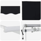 Elektrische ausziehbare Markise Schwarz 300 x 250 cm