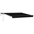Einziehbare Markise Schwarz 300 x 250 cm Stoff