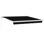 Einziehbare Markise Schwarz 300 x 250 cm Stoff und Metall