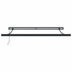 Einziehbare Markise Schwarz 300 x 250 cm Stoff und Metall