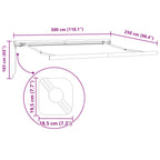 Einziehbare Markise Beige 300 x 250 cm Stoff und Metall