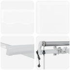 Elektrische ausziehbare Markise Weiß 300 x 250 cm