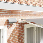 Einziehbare Markise Hellgrau 300 x 250 cm Stoff und Stahl