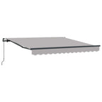 Einziehbare Markise Hellgrau 300 x 250 cm Polyester und Stahl