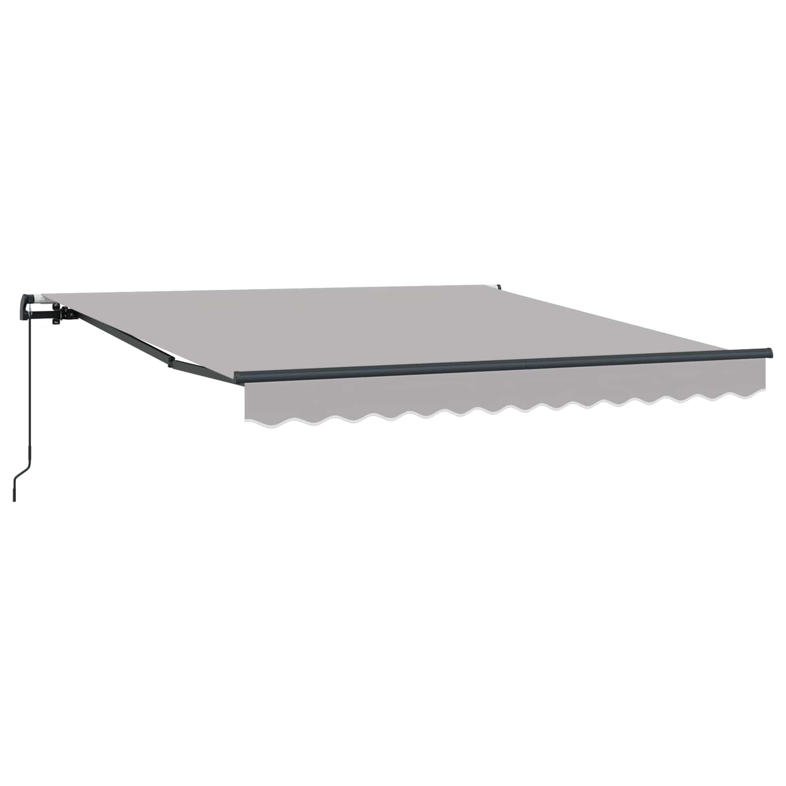 Einziehbare Markise Hellgrau 300 x 250 cm Polyester und Stahl