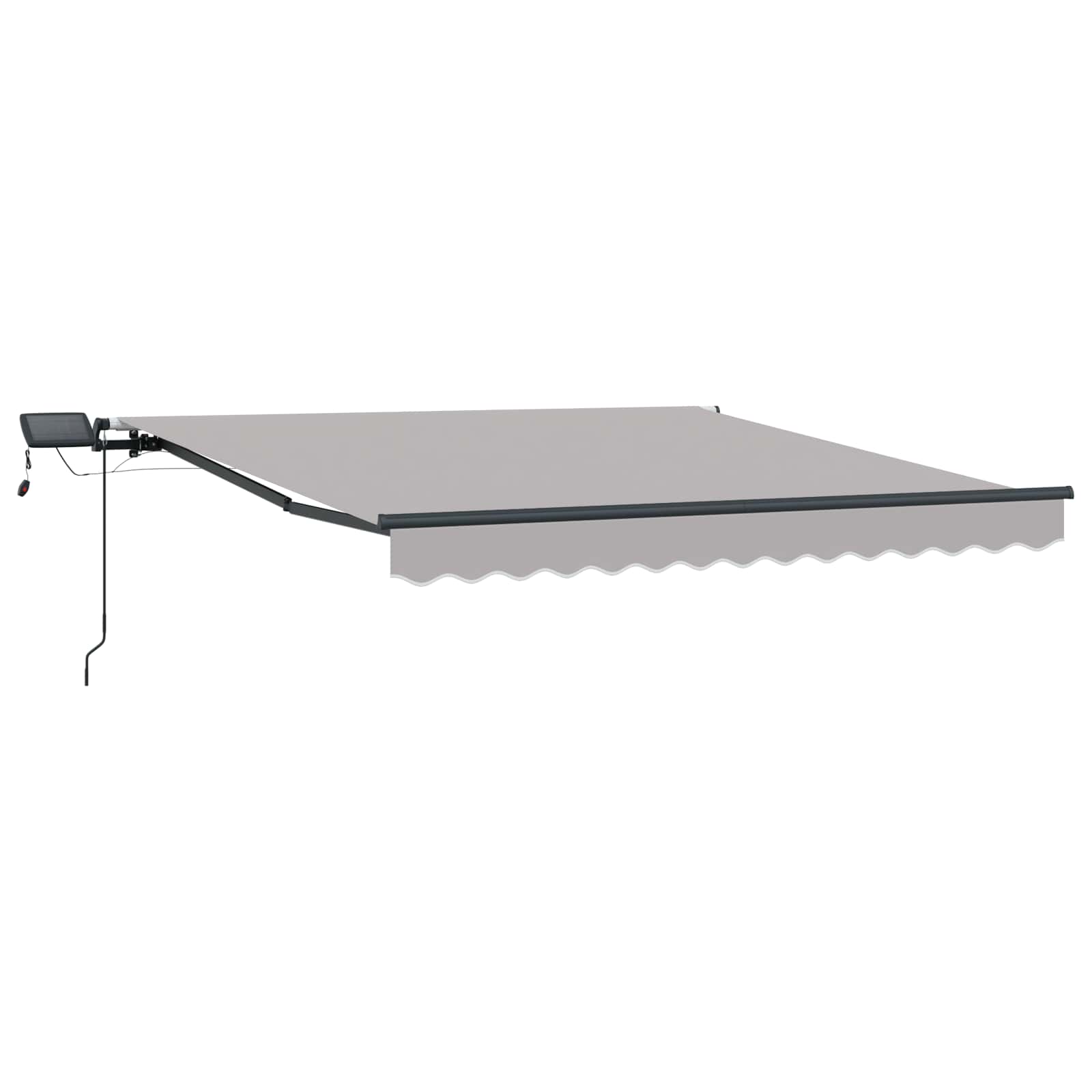 Einziehbare Markise Hellgrau 300 x 250 cm Stoff